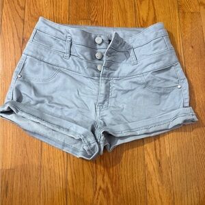 Women's Gray high waist Shorts
